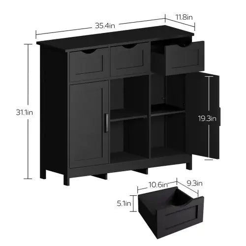 Modern Black Storage Cabinet