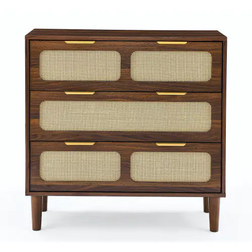 Chic Walnut 3-Drawer Dresser