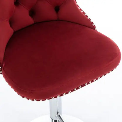 Swivel Velvet Barstools Adjusatble Seat - Set Of 2