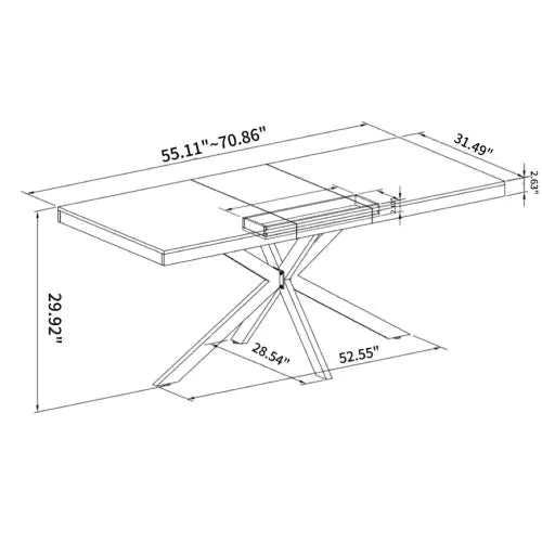 Vintage Extendable Dining Table with Storage