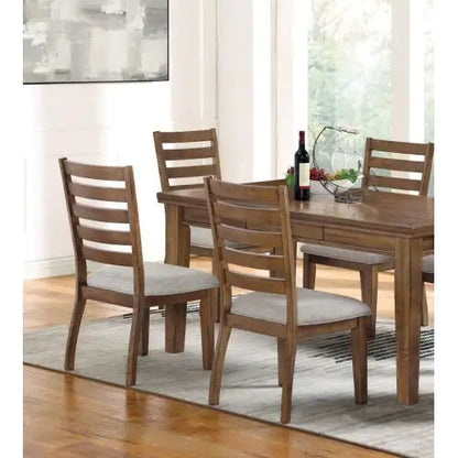 Transitional Set of 2 Ladder Back Side Chairs