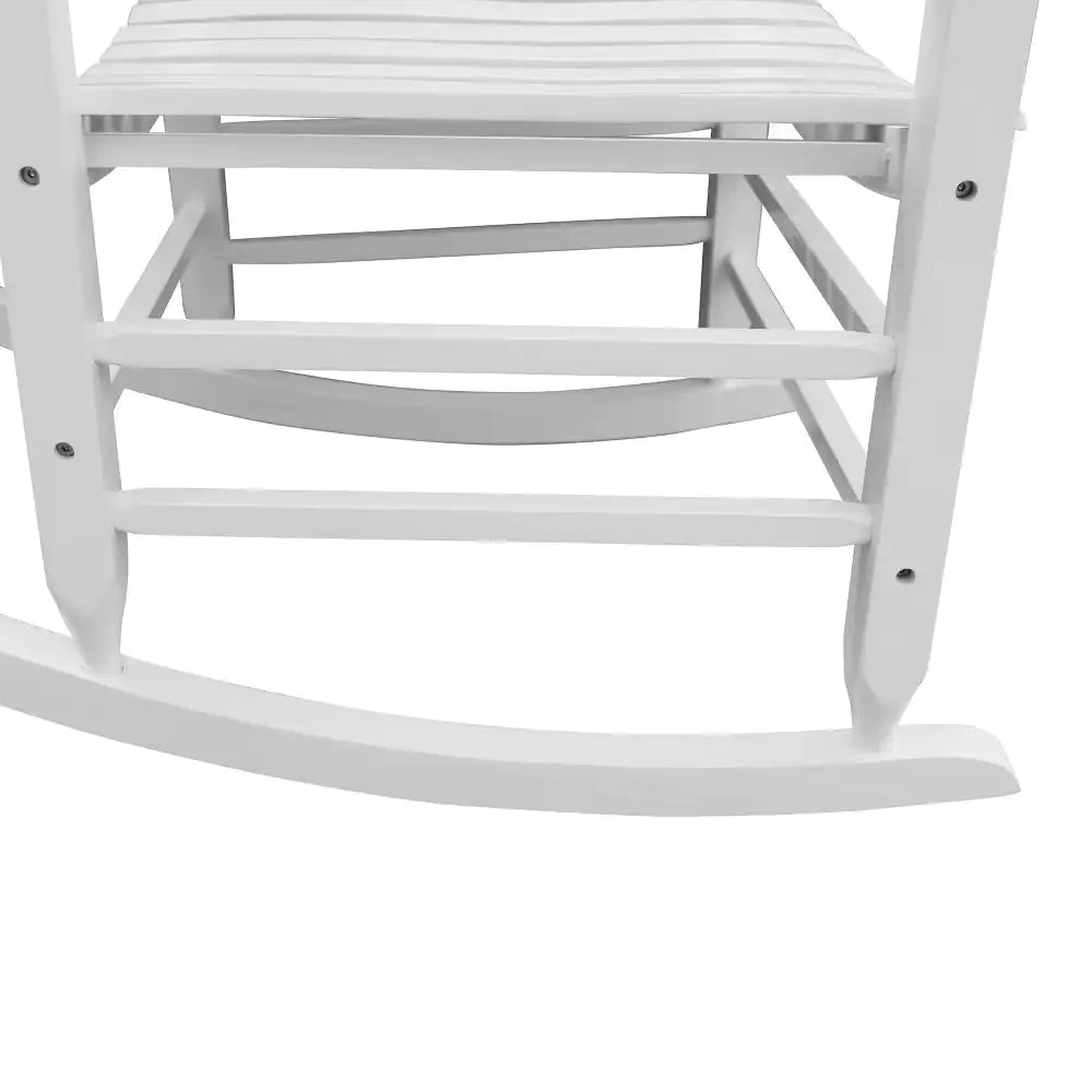 White Wooden Porch Rocker Chair