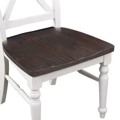 Wallace & Bay Mountain Brown and White Dining Chairs