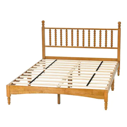 Struttura letto matrimoniale in legno con testiera