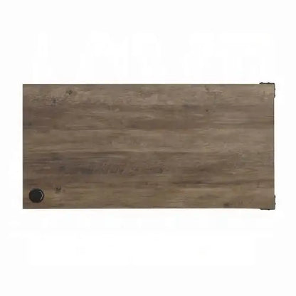 Vintage Oak Craft Desk with Barn Door