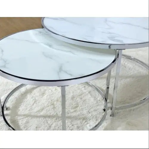 Rayne White Nesting Tables Set