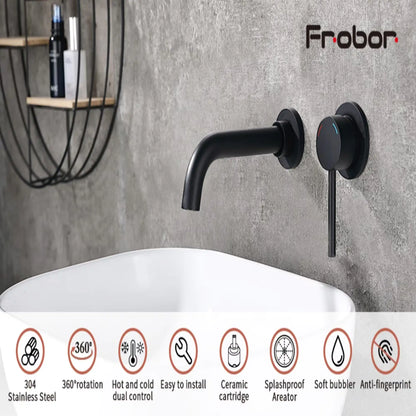 Wall-Mounted Faucet for Bathroom Sink or Bathtub