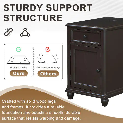 Side Table With USB Port