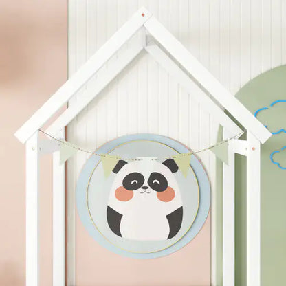 Twin House-Shaped Roof Headboard Floor Bed