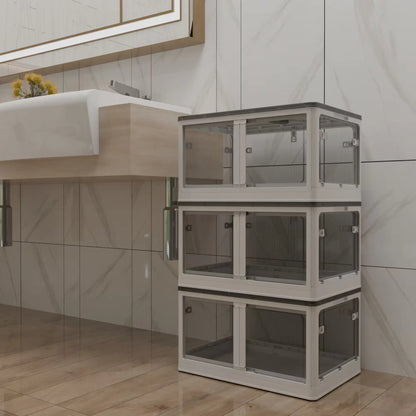 Contenedor de almacenamiento plegable con tapa