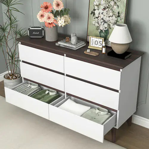 Particle Board Bedroom Living Room 6 Drawer Cabinet