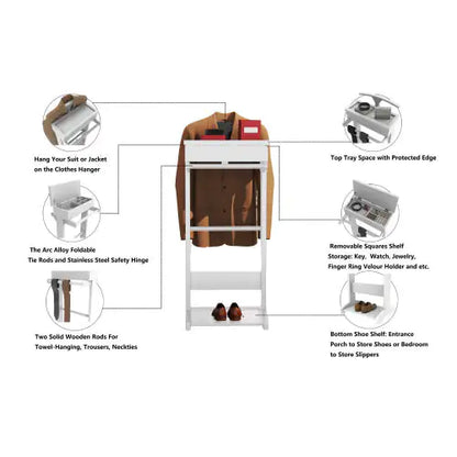White Portable Garment Rack