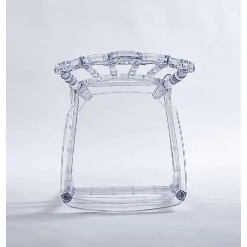 Set di 4 sedie da pranzo in plastica trasparente