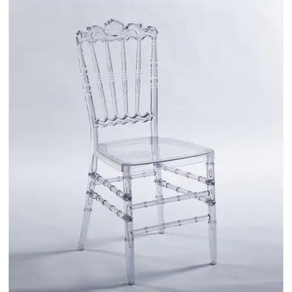 Set di 4 sedie da pranzo in plastica trasparente