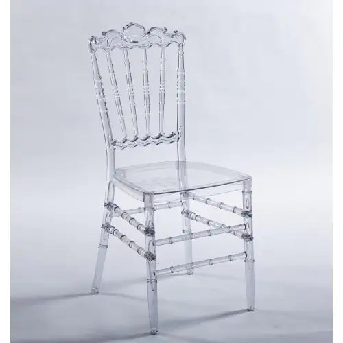 Juego de 4 sillas de comedor de plástico transparente