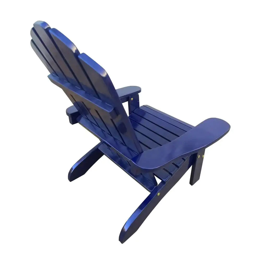 Blue Wooden Kid's Adirondack Chair