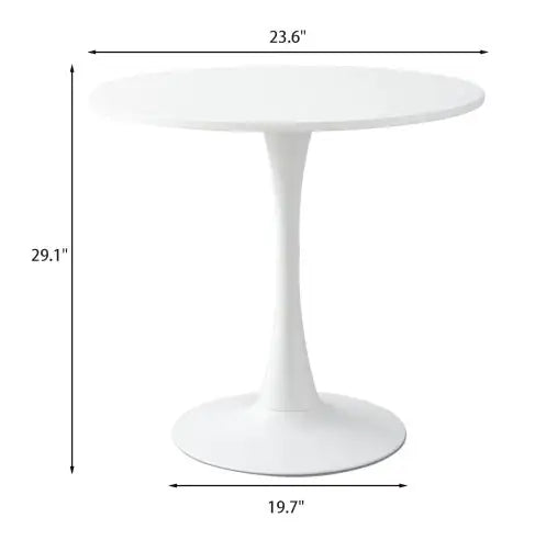 Metallic White Round Table