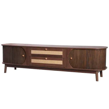 Rattan TV Stand For TVs Up To 75''