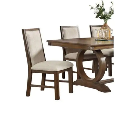 Transitional Rustic Oak Side Chairs – Set of 2