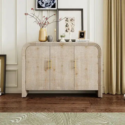 TREXM Vintage Minimalist Curved Sideboard
