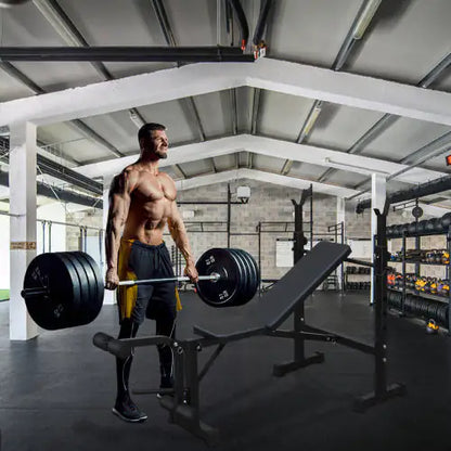 Olympic Weight Bench with Squat Rack