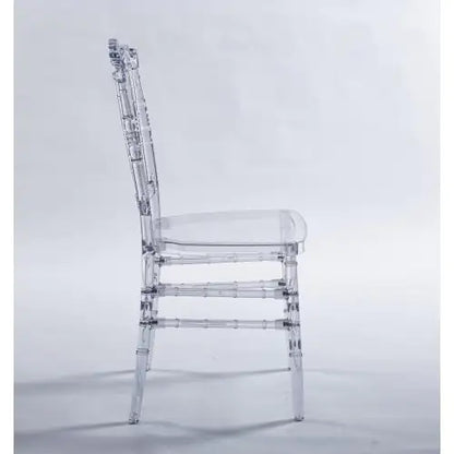 Set di 4 sedie da pranzo in plastica trasparente