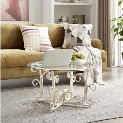 Round Tempered Glass Coffee Table