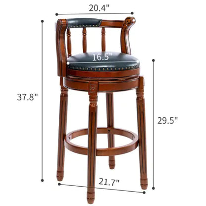 Sgabello da bar in legno girevole a 360°