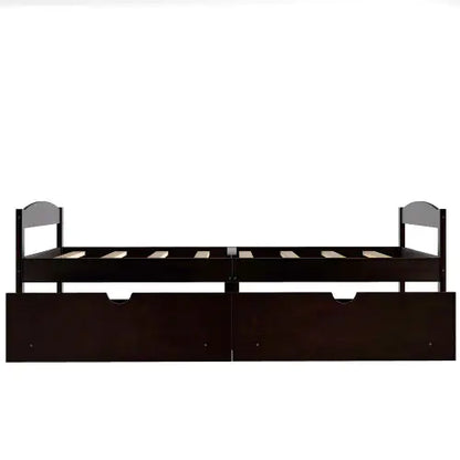 Twin Size Platform Bed with Two Drawers