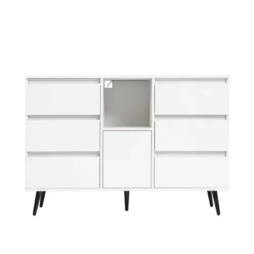 Glossy White LED Sideboard