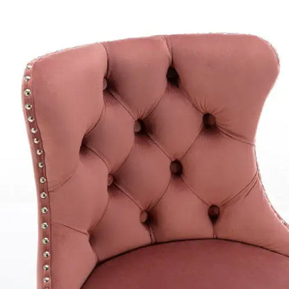 Swivel Velvet Barstools Adjusatble Seat - Set Of 2