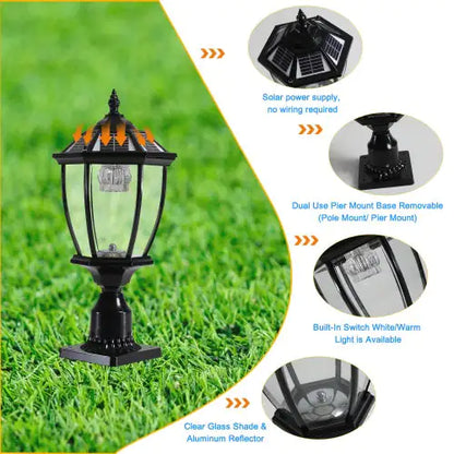 Eco Smart Solar LED Pillar Light