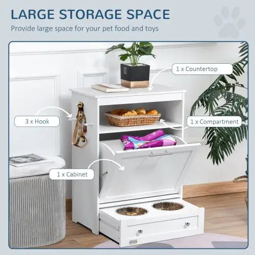 PawHut Pet Feeding Station with Storage