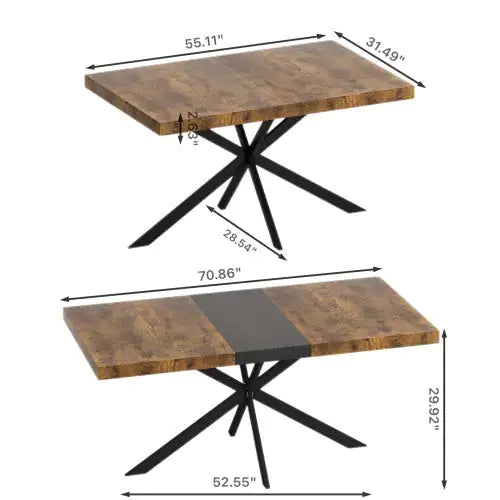 Vintage Extendable Dining Table with Storage