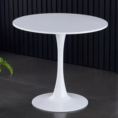 Metallic White Round Table