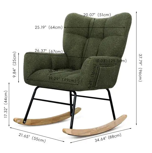 Teddy Fabric Rocking Chair