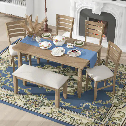 Rustic 6-Piece Dining Ensemble