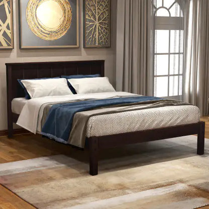 Platform Bed Frame With Headboard Espresso