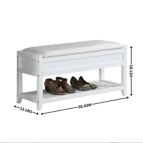 Espresso Entryway Bench with Shoe Storage