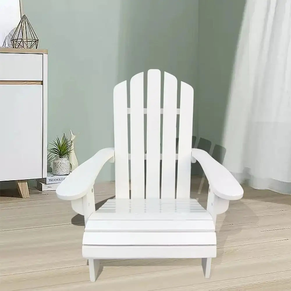 Kids' White Wood Adirondack Chair