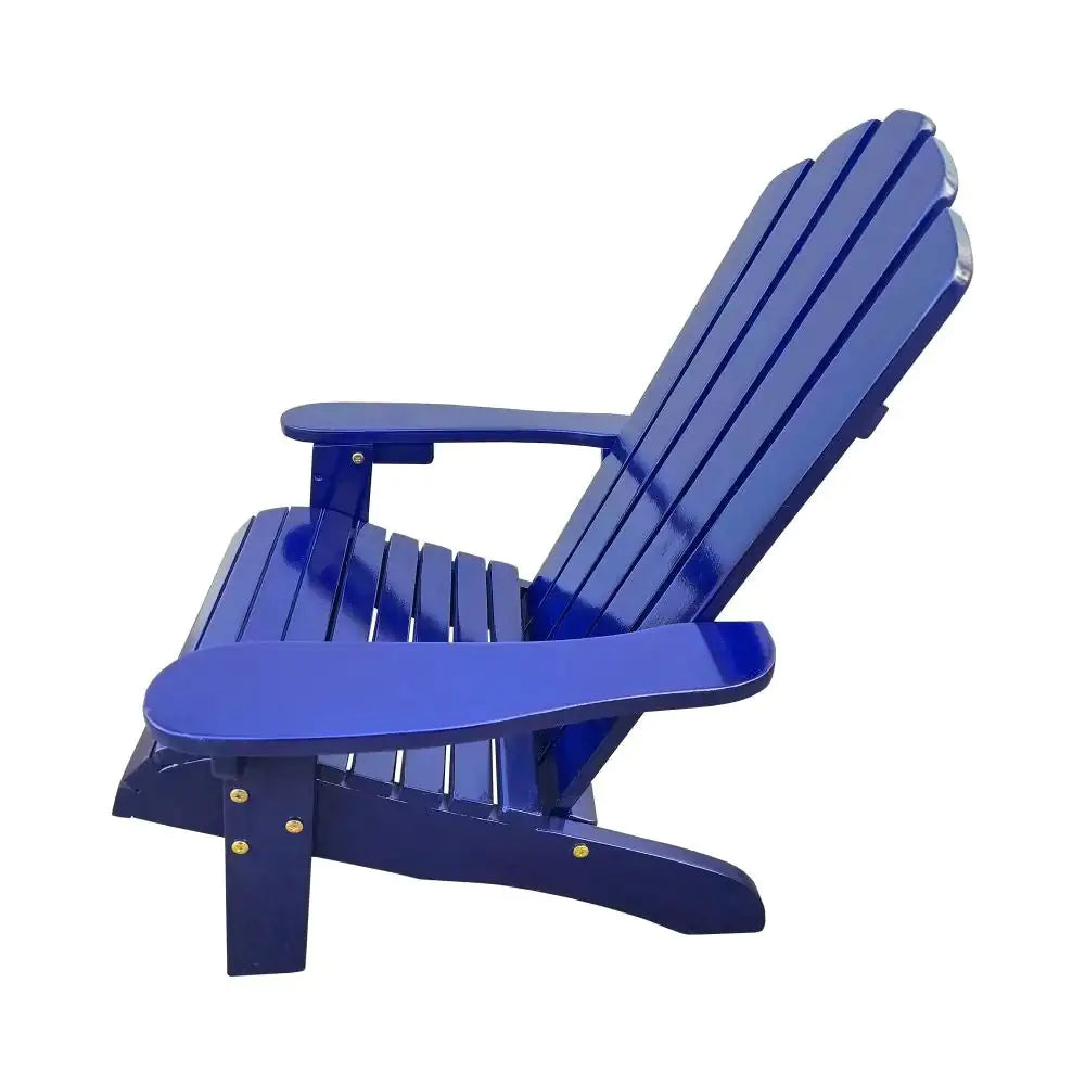 Blue Wooden Kid's Adirondack Chair