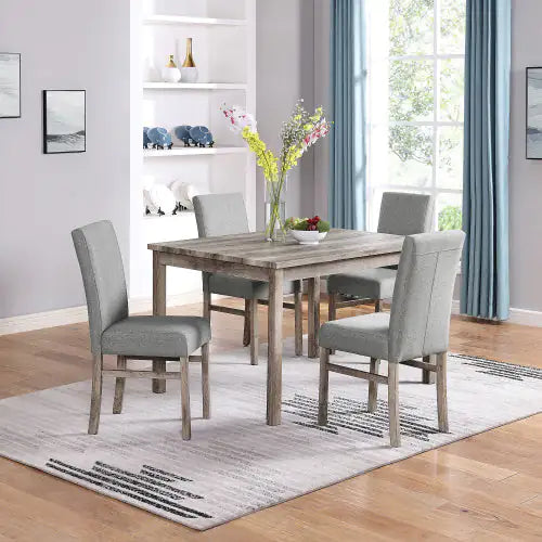 Elegante set da pranzo in legno massello
