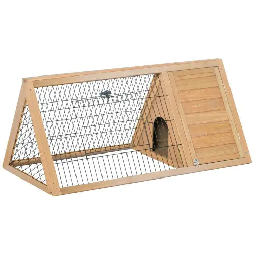 Compact A-Frame Rabbit Hutch