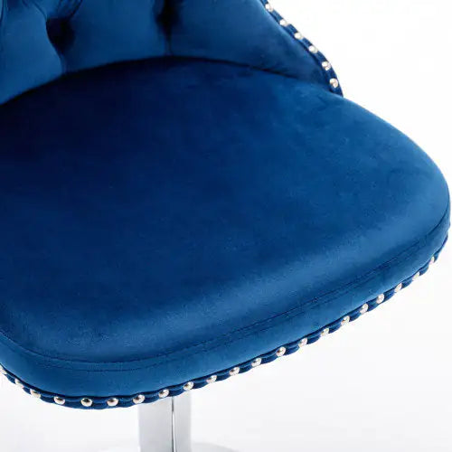 Swivel Velvet Barstools Adjusatble Seat - Set Of 2