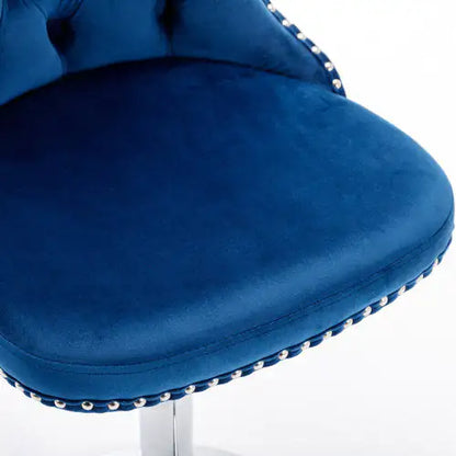 Swivel Velvet Barstools Adjusatble Seat - Set Of 2
