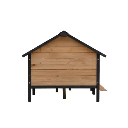 Outdoor Large Cabin Style Wooden Kennel With Porch