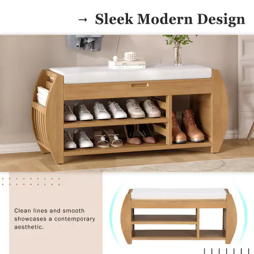 Retro Multifunctional Storage Bench