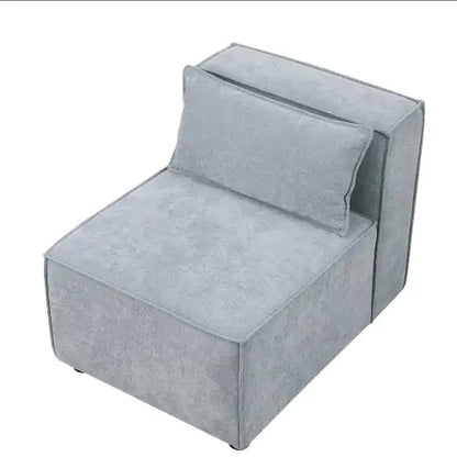 Soft Chenille Modular Sofa in Grayish Blue