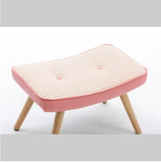 Wooden Stepping Stool with Non-Slip Cushion