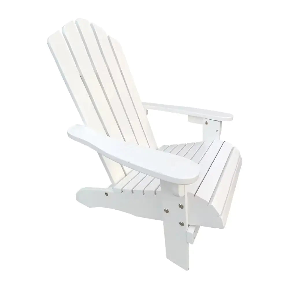 Kids' White Wood Adirondack Chair